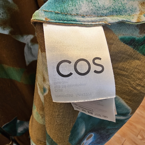 COS Brown Floral High‑Low Dress - Picture 9 of 10